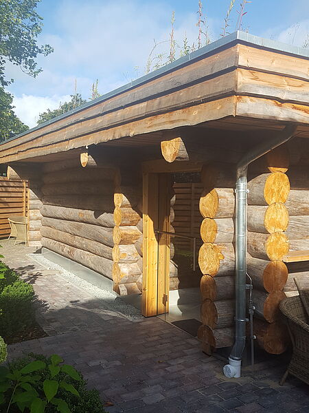 Kelo-Sauna von außen